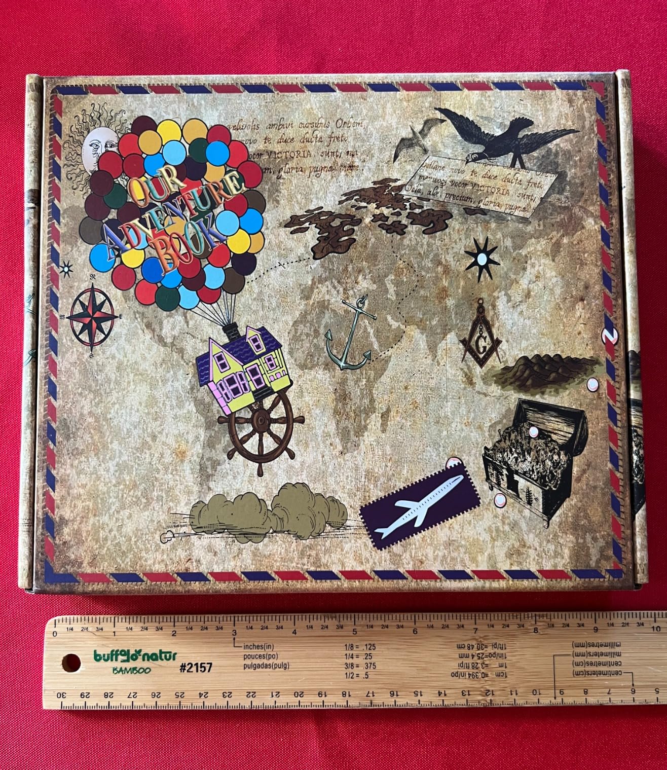 Scrapbook Photo Album,Our Adventure Book Scrapbook, 146 Pages Embossed Letter Cover Movie Up Travel Diary Journal Scrap Book