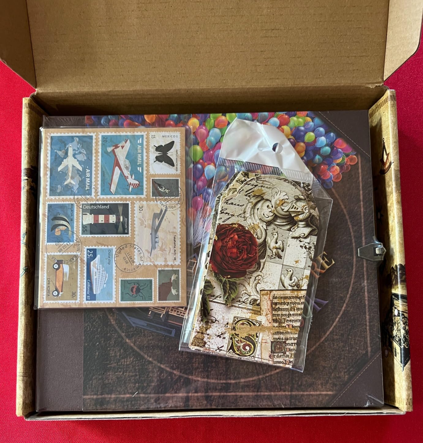 Scrapbook Photo Album,Our Adventure Book Scrapbook, 146 Pages Embossed Letter Cover Movie Up Travel Diary Journal Scrap Book