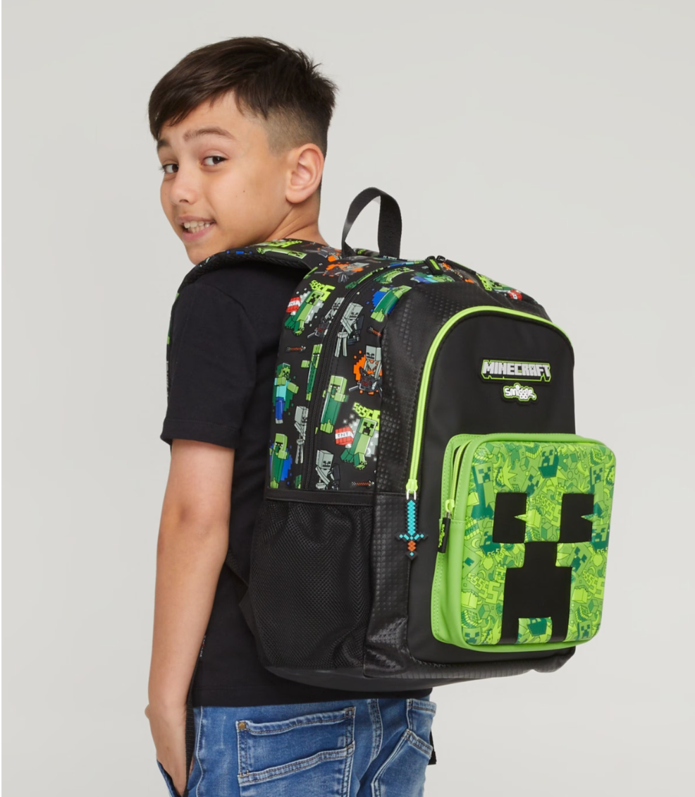Smiggle Minecraft Junior Character Backpack Australian original smiggle school bag boys children's backpack