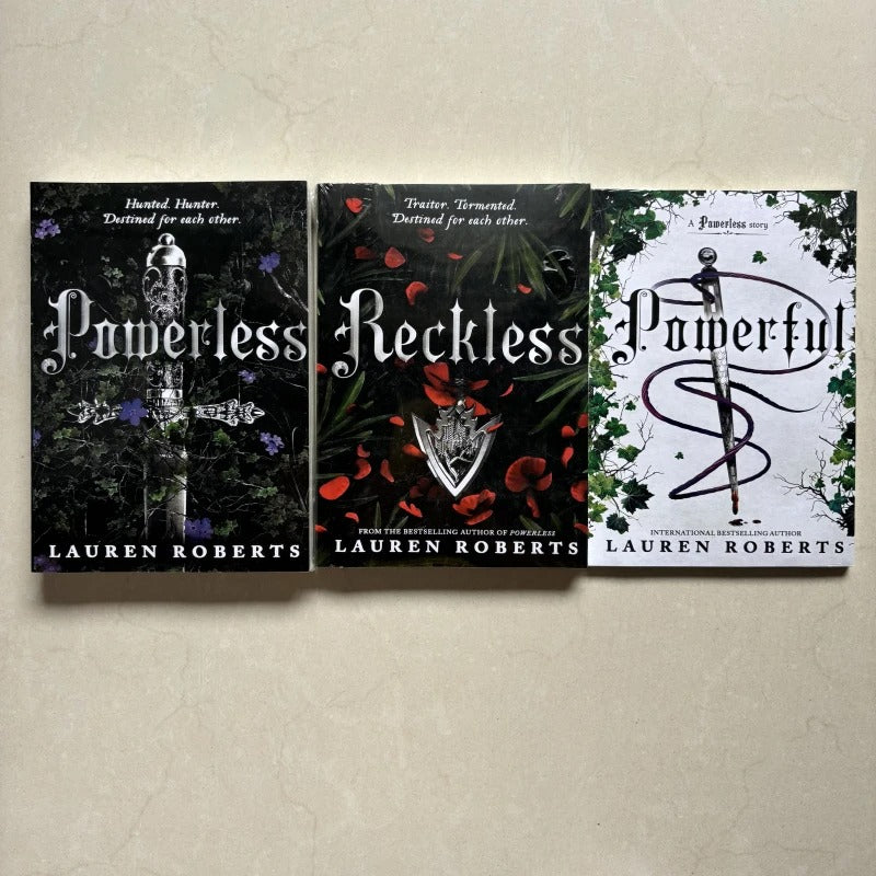 3 Books Set The Powerless Trilogy By Lauren Roberts Collection (Powerless, Powerful and Reckless) Paperback Book in English