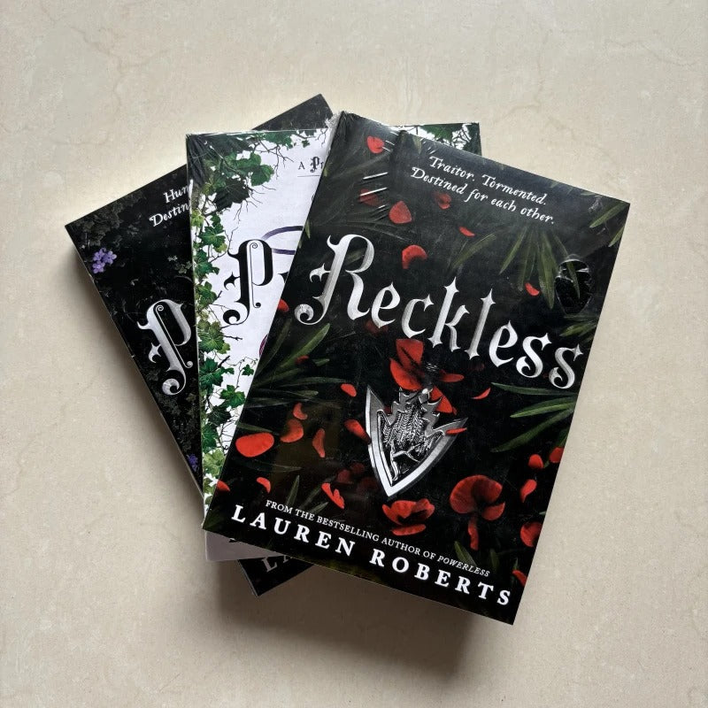 3 Books Set The Powerless Trilogy By Lauren Roberts Collection (Powerless, Powerful and Reckless) Paperback Book in English
