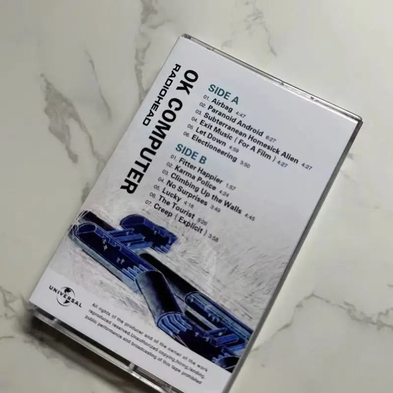 Retro Rock Radiohead Thom Yorke Music Tape OK Computer Album Soundtracks Box Cosplay Recorder Walkman Car Cassettes Collection