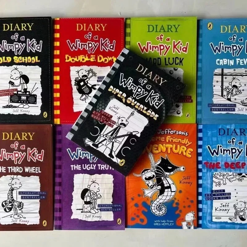 1- 10 Volumes Diary of Wimpy Kid English Book Diary of Wimpy Kid Children's Fiction Books