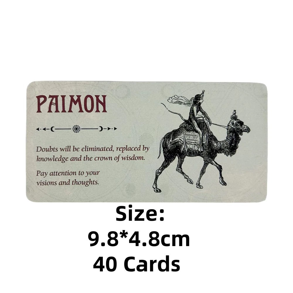 1pc Demon Of The Day Cards A 40pcs Tarot English Divination Edition Deck Board Game Oracle Cards