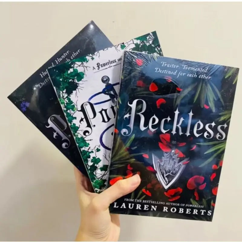 3 Books Set The Powerless Trilogy By Lauren Roberts Collection (Powerless, Powerful and Reckless) Paperback Book in English