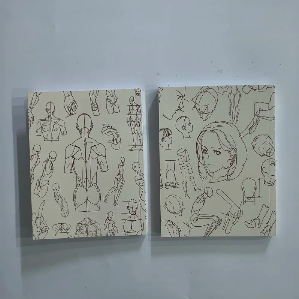 2 Books Bilingual English And Korean : POINT CHARACTER DRAWING TACO Korean Painter's Animation Character Quick Qrawing Art Book