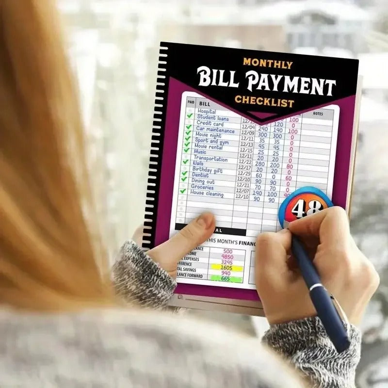 Monthly Bill Payment Checklist: Bill Tracker Notebook, The 4-Year Guide for Families & Money Managers