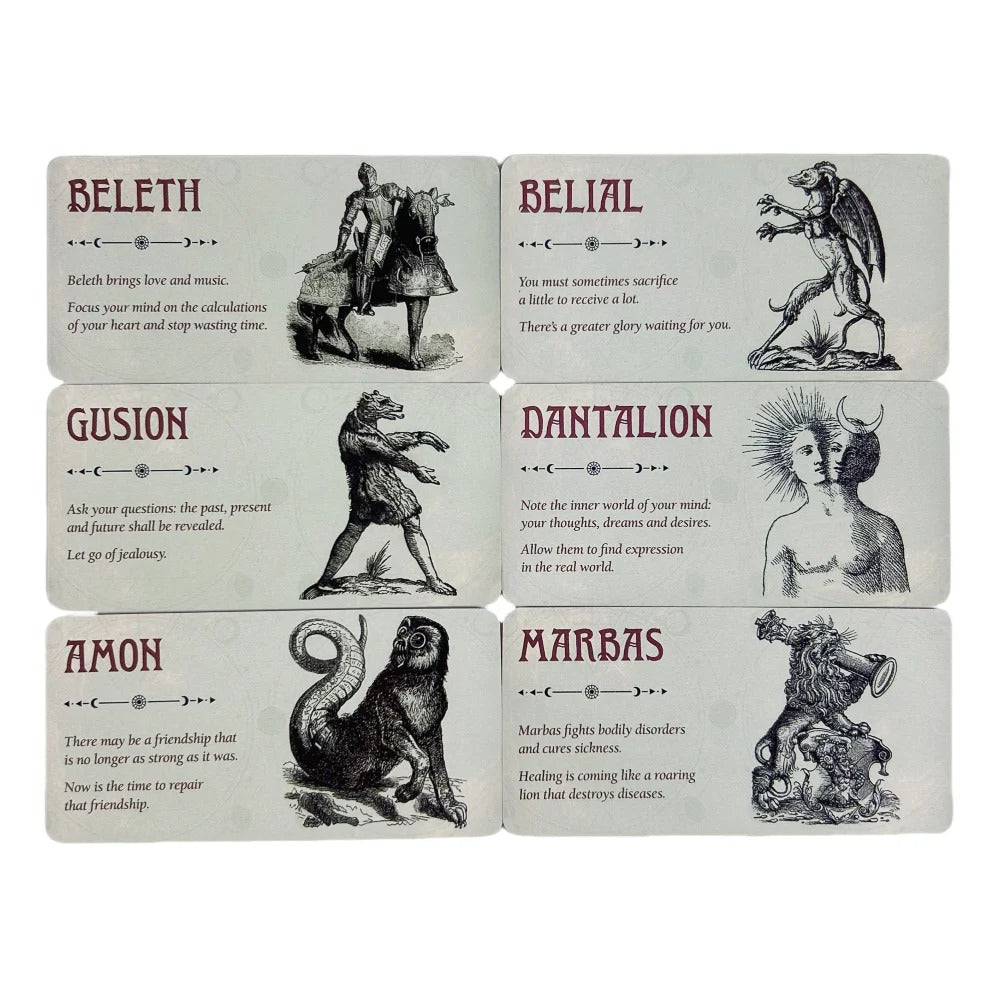 1pc Demon Of The Day Cards A 40pcs Tarot English Divination Edition Deck Board Game Oracle Cards