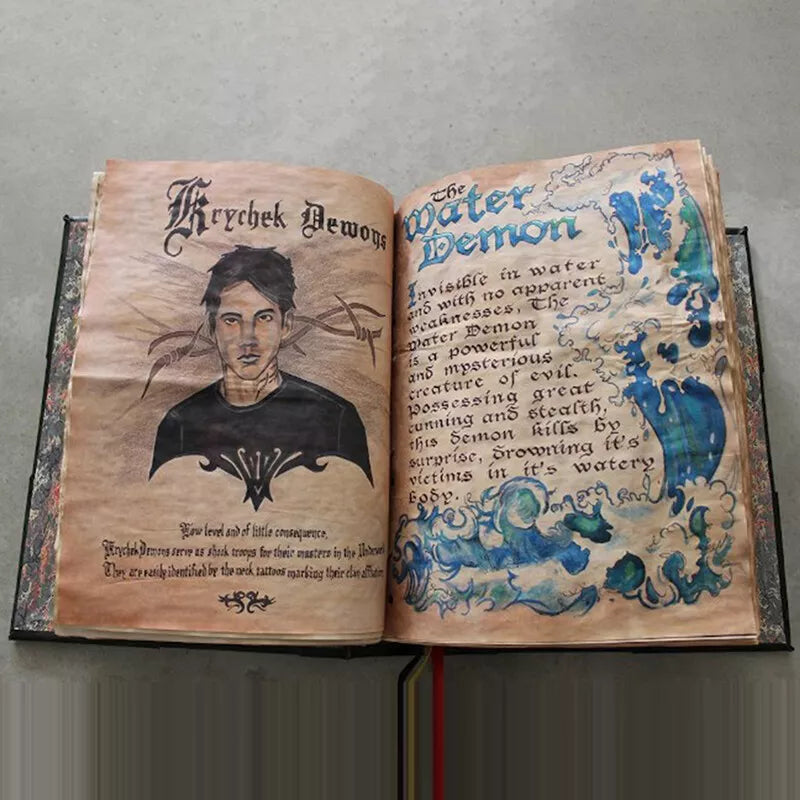 Book Of Shadows Green Cover Bound Spells Records Spellbook Retro Gifts